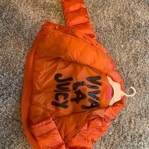 Orange Juicy Couture Puffer Jacket